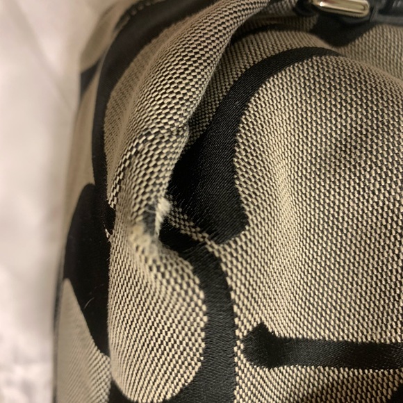 Coach Signature Brooke Shoulder Handbag Purse  14473M Black Ivory - Picture 8 of 16